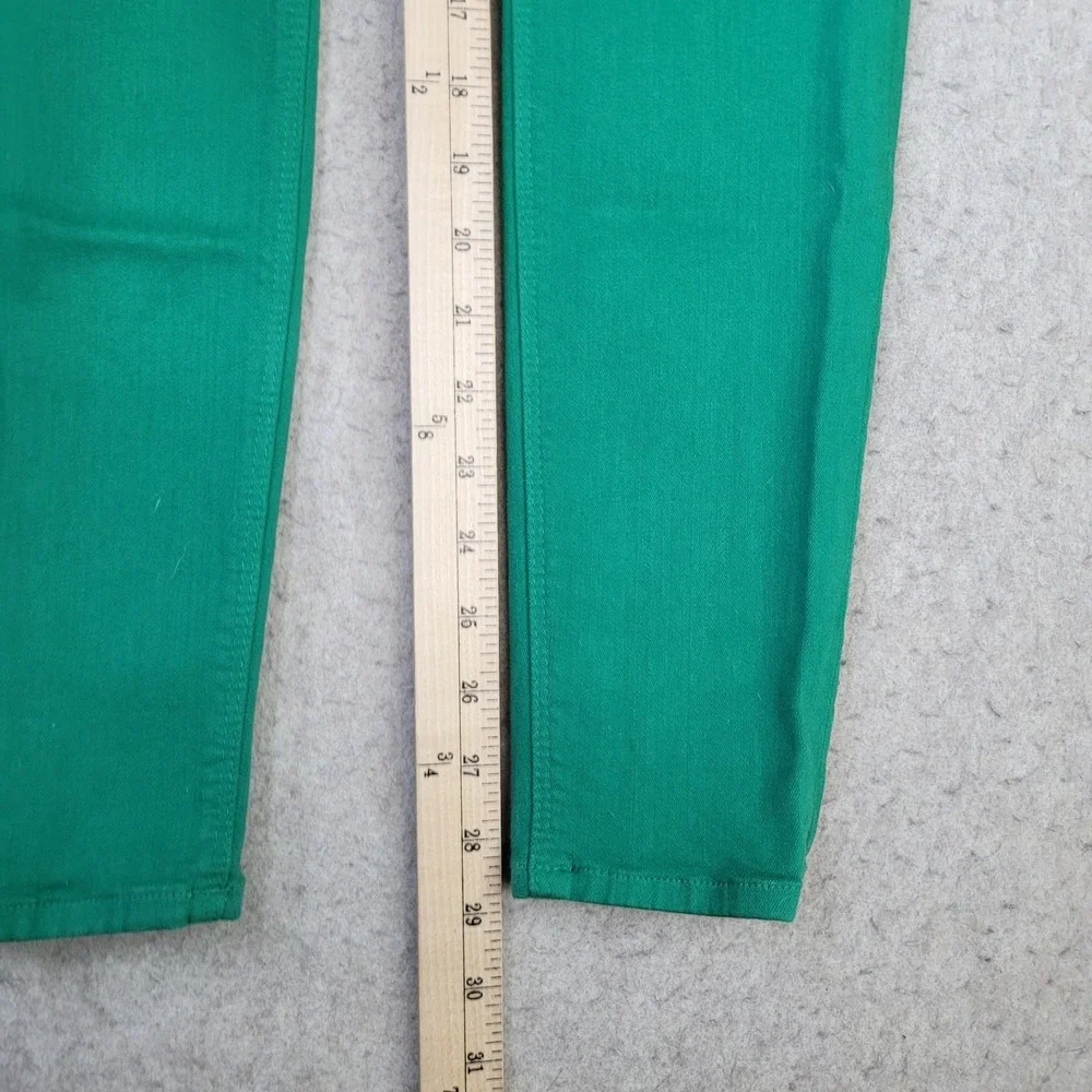 Hudson Nico Women's Size 28 Green Denim Midrise Super Skinny Jeans St Pattys Day